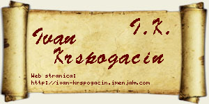 Ivan Krspogačin vizit kartica